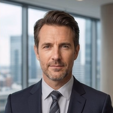 AI-generated portrait of Hale Morrissey, an AI analyst
