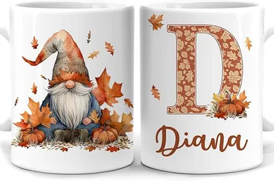 Personalized Fall Gnome Coffee Mug