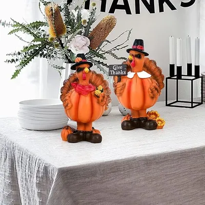 Turkey Couple Centerpiece