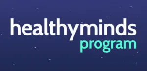Healthy Minds Program app logo on a dark blue starfield