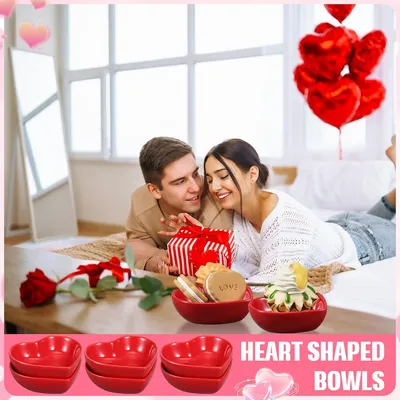 Heart Shaped Bowls Ceramic Dip Bowl