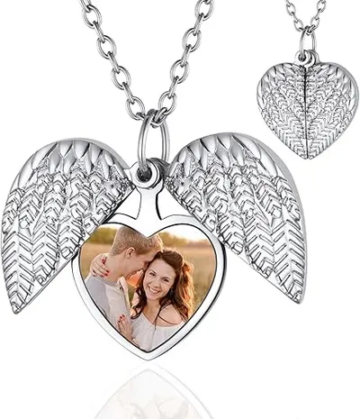 Personalized Heart Photo Necklace