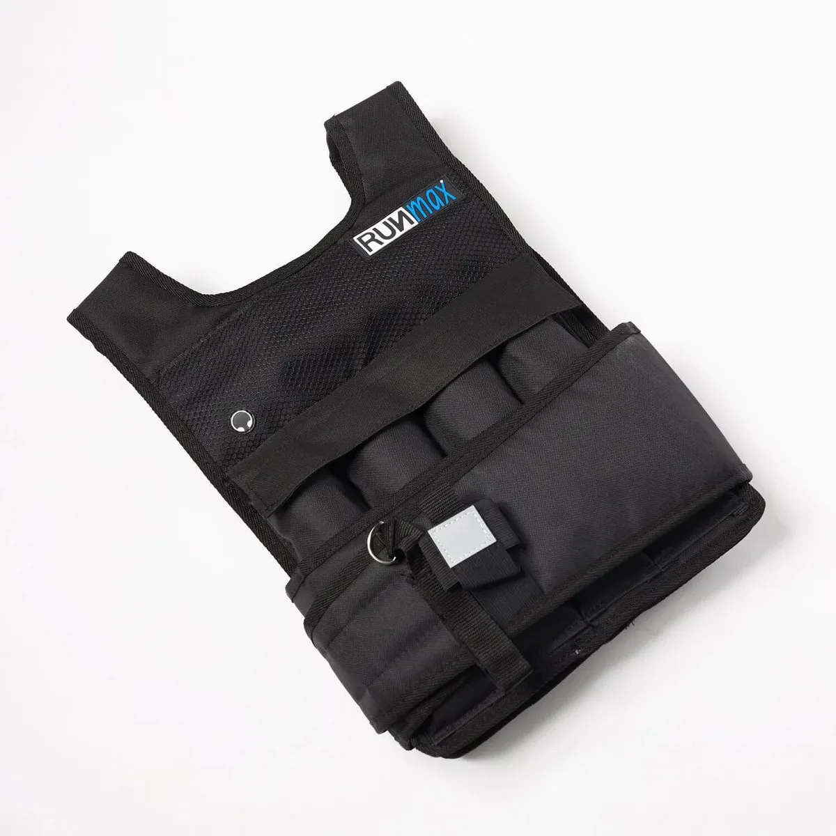 Black adjustable weighted training vest