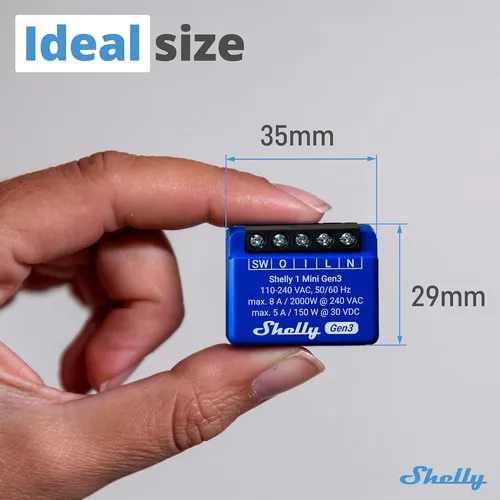 Shelly Plus 1 Mini Wi-Fi Relay Switch