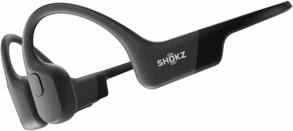 Shokz open-ear bone-conduction sport headphones in black