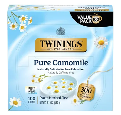 Twinings Pure Camomile herbal tea in a 100-bag value pack
