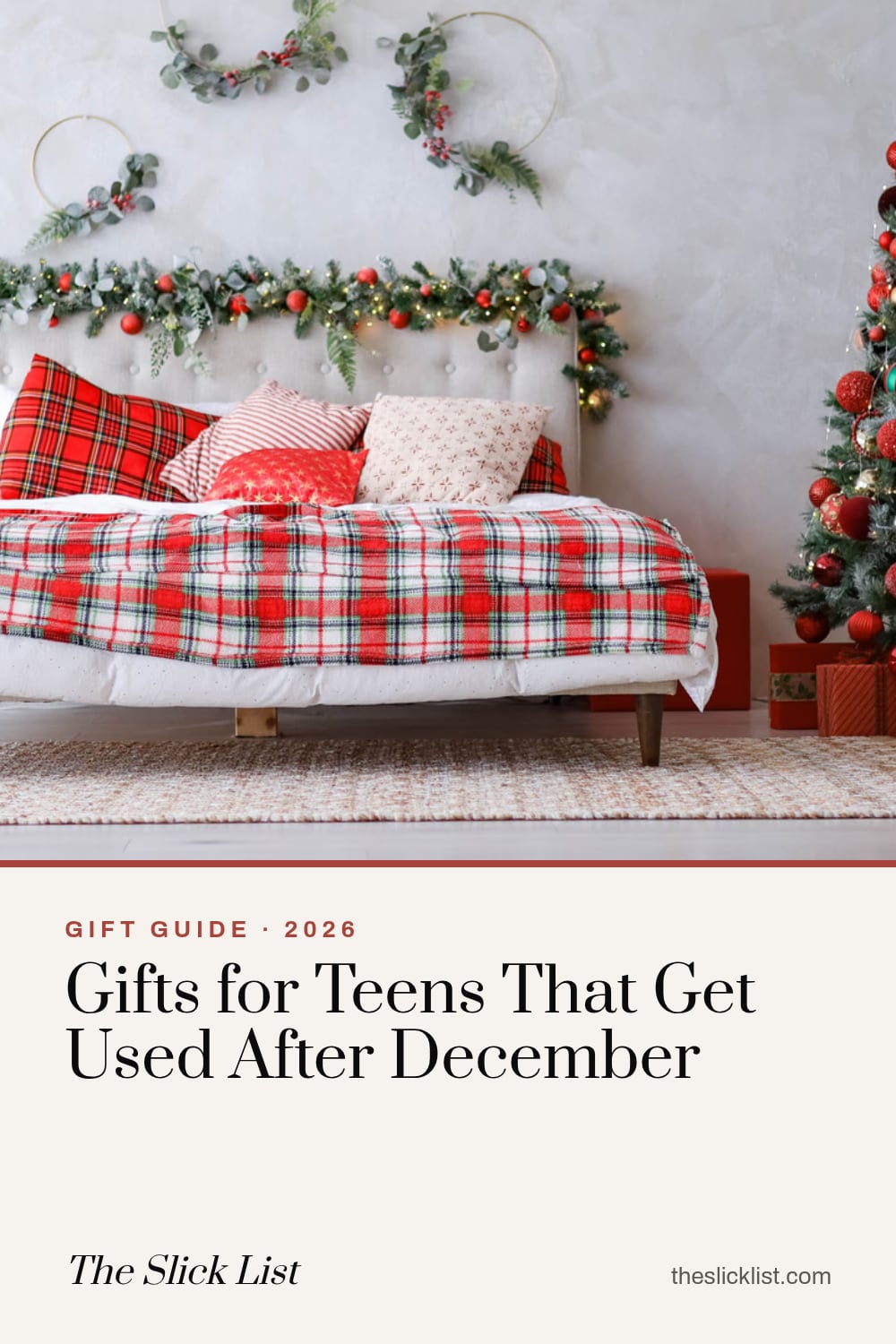 Pinterest image: "Gifts for Teens That Get Used After December", a gift guide from The Slick List